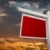Blank Red Real Estate Sign Over Sunset Sky stock photo © feverpitch