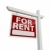 Left Facing For Rent Real Estate Sign on White stock photo © feverpitch