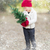 Baby Girl In Mittens Holding Small Christmas Tree with Snow Effe stock photo © feverpitch