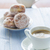 Coffee cup milk sweet dessert donuts icing sugar stock photo © fotoaloja