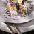 kecskesajt · ehető · virágok · bemutató · tekercsek · tavasz - stock fotó © Fotografiche