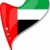 United Arab Emirates flag button heart shape. vector stock photo © fotoscool