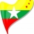 myanmar flag button heart shape. vector stock photo © fotoscool