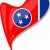 tennessee flag button heart shape. vector stock photo © fotoscool