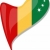 guinea in heart. Icon of guinea national flag. vector stock photo © fotoscool