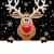vector rudolph deer holding blank paper for your text stock photo © freesoulproduction