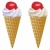 vector icecream cones with cherries stock photo © freesoulproduction