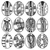 Set of Hand drawn easter eggs stock photo © frescomovie