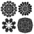 geométrico · circular · ornamento · establecer · resumen · negro - foto stock © frescomovie