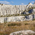 View on hills and fields from a limestone cliff stock photo © frimufilms