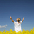 été · femme · souriante · femme · bras · viol · domaine - photo stock © gemenacom