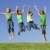 группа · дети · прыжки · победа · друзей · Перейти - Сток-фото © godfer
