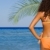 mulher · praia · férias · de · verão - foto stock © godfer