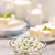 fromage · cottage · ciboulette · verre · bol · lait · déjeuner - photo stock © grafvision