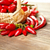 kosár · piros · forró · chilipaprika · fából · készült · asztal - stock fotó © grafvision
