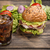 hamburger · sticlă · Cola · gheaţă · cină · carne - imagine de stoc © grafvision