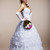 Hochzeit · jungvermählt · weißen · Kleid · halten · besondere · Bouquet - stock foto © gromovataya