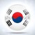 Dél-Korea · zászló · fényes · gomb · vektor · üveg - stock fotó © gubh83