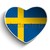 Svezia · bandiera · cuore · carta · adesivo · vettore - foto d'archivio © gubh83