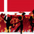 Dania · sportu · fan · tłum · banderą · wektora - zdjęcia stock © gubh83