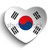Corea · del · Sud · bandiera · cuore · carta · adesivo · vettore - foto d'archivio © gubh83