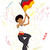 czarny · dziewczyna · Niemcy · piłka · nożna · fan · banderą - zdjęcia stock © gubh83