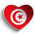 Tunisia · bandiera · cuore · carta · adesivo · vettore - foto d'archivio © gubh83