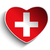 Svizzera · bandiera · cuore · carta · adesivo · vettore - foto d'archivio © gubh83