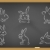 rabbits sketch drew on blackboard stock photo © huhulin
