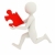 White man running with puzzle piece stock photo © icefront