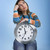 Clock Woman thinking stock photo © iko