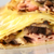 Crepes filled with ham, cheese and mushroom stock photo © ildi