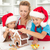 mutlu · aile · Noel · zaman · mutfak · zencefilli · çörek · ev - stok fotoğraf © ilona75