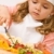 Little girl chef with lots of fruits stock photo © ilona75