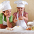 kinderen · cake · meel · eieren · chef · hoeden - stockfoto © ilona75