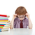 Little boy with glasses and lots of books stock photo © ilona75