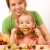 gezond · eten · snack · vrouw · meisje · eten · vruchten - stockfoto © ilona75