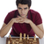portret · man · spelen · schaken · denken · jonge - stockfoto © imagedb