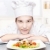 destul · de · tineri · bucătar-şef · placă · salată - imagine de stoc © imarin