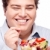 chubby man with fresh salad stock photo © imarin