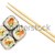 sushi · rolar · isolado · branco · comida · peixe - foto stock © inxti