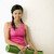 mulher · tapete · de · yoga · retrato · sorridente · jovem · asiático - foto stock © iofoto