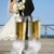 mariée · marié · paire · flûte · verres · champagne - photo stock © iofoto