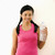 vrouw · fleswater · jonge · vrouw · fitness · glimlachend - stockfoto © iofoto