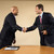 営業会議 · 2 · ビジネスマン · スーツ · 握手 · 笑みを浮かべて - ストックフォト © iofoto