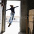 женщину · работает · прыжки · открытых · дверей · здании · Солнечный - Сток-фото © iofoto