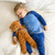 Toddler sleeping with bear. stock photo © iofoto