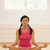 mediteren · vrouw · jonge · vrouw · vergadering · vloer · yoga - stockfoto © iofoto