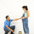 paar · baby · zwangere · vrouw · echtgenoot · verf · interieur - stockfoto © iofoto