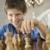 fiú · játszik · sakk · kaukázusi · gyermek · szín - stock fotó © iofoto